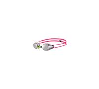 ARENA Tracks Jr Children's Unisex Competition Swimming Goggles Mirror (mirrored, UV protection, anti-fog coating), silver white fuchsia (18), one siz