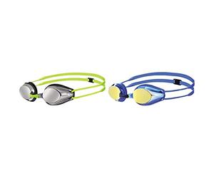 Arena Tracks Junior Children's Unisex Competition Swimming Goggles Mirrored & Tracks Jr Mirror Junior Goggles 1E560 Bluey Ello Wrevo/Blue/Blue One Size