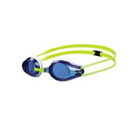 Arena Tracks Junior Swim Goggle - White/Fluo Yellow/Blue Lens
