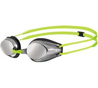 Arena Tracks Mirror Junior Swimming Goggles Yellow Kids Swim Reflective Eyewear