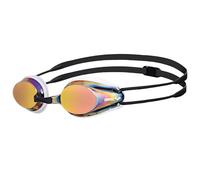 Arena Tracks Mirror Unisex Adult Race Swimming Goggles, Standard Pool Goggles with Anti-Fog Mirrored Lenses, UV Protection, 4 Interchangeable Nose Bridges, Silicone Seals