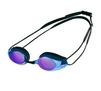 arena Tracks Mirror Unisex Adult Race Swimming Goggles, Standard Pool Goggles with Anti-Fog Mirrored Lenses, UV Protection, 4 Interchangeable Nose Bridges, Silicone Seals