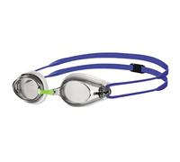 arena Tracks Unisex Adult Race Swimming Goggles, Standard Pool Goggles with Anti-Fog Lenses, UV Protection, 4 Interchangeable Nose Bridges, Silicone Seals