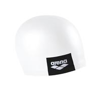 Arena Unisex Adult Logo Molded Silicone Training Swim Cap for Intensive Swimming Reduced Drag Durable Wrinkle Free Fit, White