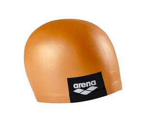 Arena Unisex Adult Logo Molded Silicone Training Swim Cap for Intensive Swimming Reduced Drag Durable Wrinkle Free Fit, Pinkish Orange