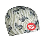 Arena Unisex Adult Poolish Molded Silicone Swim Cap for Training and Racing, One Size Fits Most, Zebras
