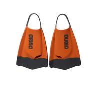 Arena Unisex Adult Powerfin Pro II Swim Training Fins Men and Women Silicone Short Blade Flippers Left/Right Customized, Texas Orange/Gray, Size 9.5-10.5