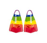 Arena Unisex Adult Powerfin Pro II Swim Training Fins Men and Women Silicone Short Blade Flippers Left/Right Customized, Arena Pride, Size 11-12