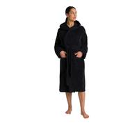 Arena Unisex Adults Cotton Bathrobe with Hood and Pockets, Black, Small