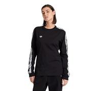 Arena Unisex Adults Icons Long Sleeve Shirt Soft Cotton Regular Fit Sweatshirt, Black/White/Black, XXL