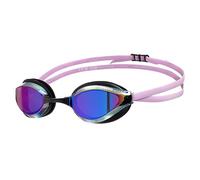 ARENA Unisex Adults Python Racing Swim Goggles for Men and Women Anti-Fog Mirror Lens Max Comfort Dual Strap Violet/Black/Violet