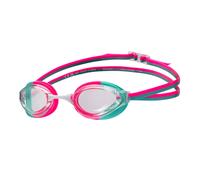 ARENA Unisex Adults Python Racing Swim Goggles for Men and Women Competitive Swimmers Anti-Fog Non-Mirror Lens Max Comfort Lap Swimming Clear/Shockin