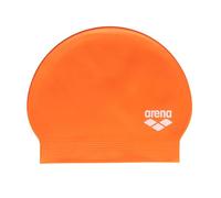 Arena Unisex Adults Soft Latex Swim Cap for Training and Fitness Swimming, Elastic Bathing Cap for Long Hair, Reinforced Edge, Orange