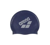 Arena Unisex Big Logo Silicone Swim Cap for Women and Men Fitness Swimmers Intensive Training Durable Soft Elastic Bathing Cap, Navy/Sea Foam
