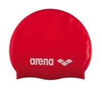 Arena Classic Silicone Swimming Cap Unisex, unisex, 91662, red / white, One Size