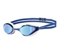 Arena Unisex Competition Python Mirror Swimming Goggles, Unisex, Unisex Wettkampf Schwimmbrille Python Mirror, blue mirror/White, One Size