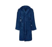 Arena Unisex Core Soft Cotton Bathrobe with Hood and Pockets, Comfortable and Lightweight, Navy-White, XL