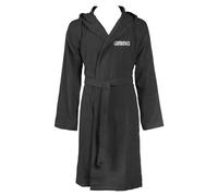 ARENA Unisex Cotton Bathrobe with Hood and Pockets, Comfortable and Lightweight, Knee-Length, Adult, 100% Cotton, Asphalt, M