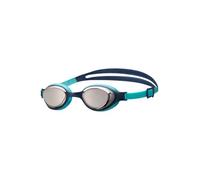 ARENA Unisex Kids Junior Air Mirror Swim Goggles for Swimming Ages 6 to 12 Air Seals Anti-Fog Coated Lens Adjustable Strap, Silver/Navy/Water
