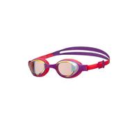 ARENA Unisex Kids Junior Air Mirror Swim Goggles for Swimming Ages 6 to 12 Air Seals Anti-Fog Coated Lens Adjustable Strap, Yellow Copper/Plum/Bright Coral