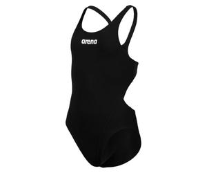 ARENA Unisex Kid's Tech Solid One Piece Swimsuit, Black/White, 152 (EU)
