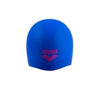Arena Unisex Long Hair Silicone Swim Cap Comfortable Extra Soft High Elasticity Bathing Cap for Women and Men Everyday Use and Training, Neon Blue/Shocking Pink