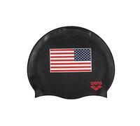 Arena Unisex Silicone Swim Cap for Adults Pool Training and Racing Swim Accessory, USA Black