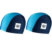 Arena Unisex-teen Unix Ii Jr Swim Caps, Navy Blue - Light Blue, Tu EU (Pack of 2)