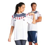 Arena Unisex's Bishamon USA Tech Short Sleeve T-Shirt, White, Medium
