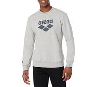 ARENA Unisex's Crew Sweat Logo Sweatshirt, Medium Grey Heather, XXL