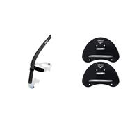 Arena Unisex's Swim Snorkel III, Black, One & Elite Hand Paddle Black-Silver S