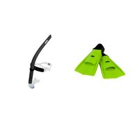 Arena Unisex's Swim Snorkel III, Black, One & Maru Training Fins, Silicone Swimming Flippers for Stronger, Faster Kick with Greater Propulsion, Unisex