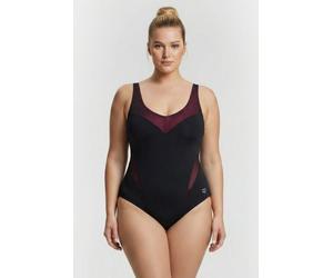 Arena W Isabel Light Cross Back One Piece Plus Black-rose Violet size 2X | Bodies Outlet | Women | Black 2X