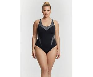 Arena W Isabel Light Cross Back One Piece Plus Black-white size 1X | Bodies Outlet | Women | Black 1X
