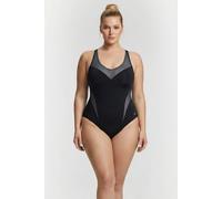 Arena W Isabel Light Cross Back One Piece Plus Black-white size 1X | Bodies Outlet | Women | Black