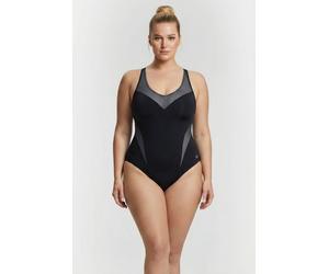 Arena W Isabel Light Cross Back One Piece Plus Black-white size 3X | Bodies Outlet | Women | Black 3X