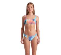 ARENA Water Prints Women's Bralette Bikini Swimsuit with Stretchy Recycled Quick-Dry Fabric, Beach and Pool Swimsuit for Women, Women's Swimsuit with Removable Cups and Top with Ties Coral