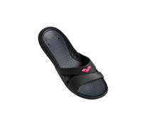 Women's Nina Slide Sandals, Black-Dark_Grey-Black, 6 UK