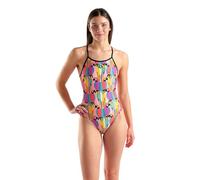 Arena Womens Arena Performance Women's Tropical Delight Tie Back Swimsuit Sports Pool Bathing Suit