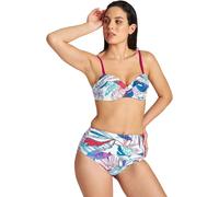 ARENA Women's Cecilia Swimsuit Bikini Set, white Multi-Violet, 44