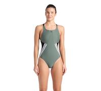 Arena Women's Feel Icons Stripe Swimsuit Swim Pro Back Ladies Pool Bathing Suit One Piece