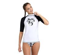 ARENA Women's Graphic UV Protection Short-Sleeve Shirt White-Black