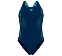 Arena - Women's Grid Swimsuit V Back Graphic - Swimsuit size 14, blue