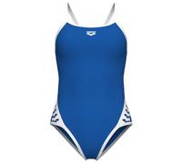 ARENA Women's Performance Icons Solid Super Fly Back Swimsuit One Piece, Royal Blue/White, 6
