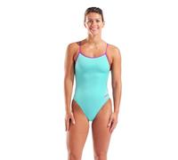 ARENA Womens Lace Solid Swimsuit, Water/Very Fuchsia, UK 34