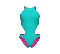 ARENA Women's Next Swimsuit Tech One Back Performance Ladies Bathing Suit Piece, Water/Shocking Pink, 28