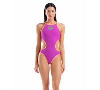 Arena Womens One Biglogo One Piece Swimsuit - Very Fuchsia/Fluo Orange