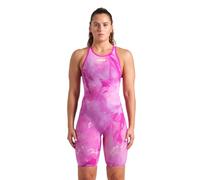ARENA Women's Open-Back Powerskin Carbon Air2 Kneeskin Racing Suit One Piece Swimsuit, Ciclamyn Pink, 26