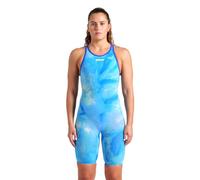 ARENA Women's Open-Back Powerskin Carbon Air2 Kneeskin Racing Suit One Piece Swimsuit, Cobalt Blue, 28