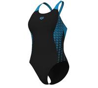 ARENA Women's Openings One Piece Swimsuit, Black/Turquoise, 36 (EU)